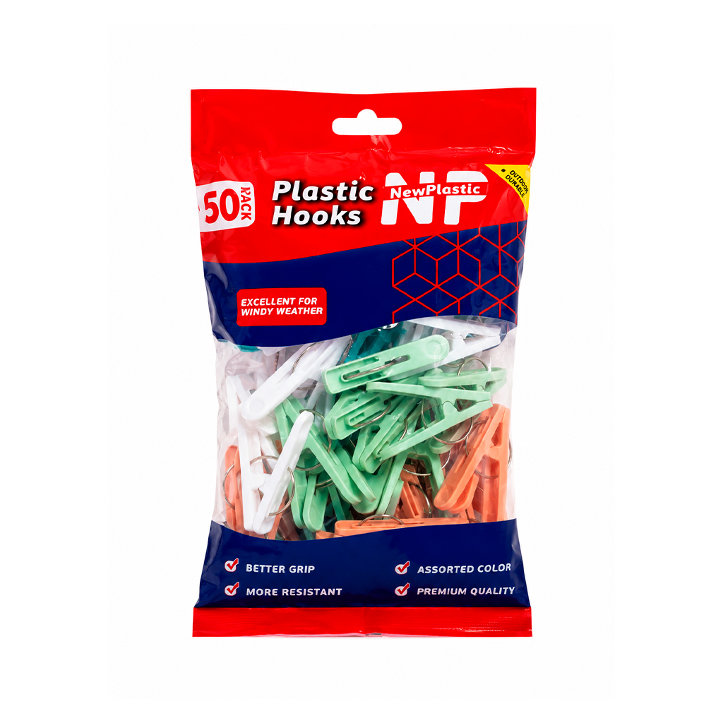 NEW PLASTIC PAQUETE D/50 GANCH