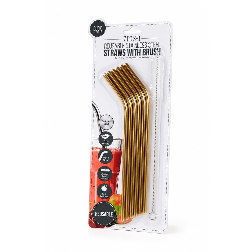 JUEGO D/7PCS PAJILLAS REUTILIZ